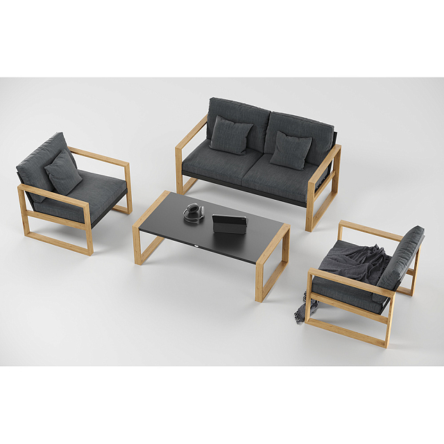 Лаунж зона Gardenini Premium Elegante Carbon Anthracite 