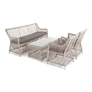 Лаунж-зона 4SIS Асти на 4 персоны, цвет бежевый, садовая мебель