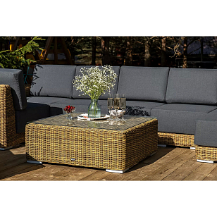 Лаунж-зона трансформирующаяся 4SIS Капри, цвет соломенный для дачи Лаунж-зона трансформирующаяся 4SIS Капри, цвет соломенный, садовая мебель