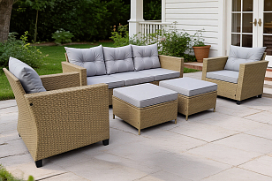 Лаунж-зона 4SIS Бостон, цвет соломенный, садовая мебель