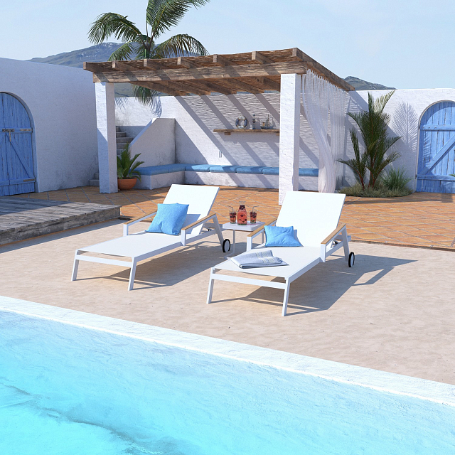 Шезлонг Ideal Patio Sponda Цвет: белый 