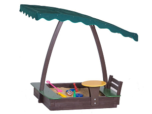 Деревянный городок Leda Песочница со столиком, уличное оборудование