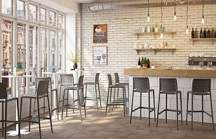 Стул барный Papatya Fame-S Bar 75 Цвет: тортора, садовая мебель