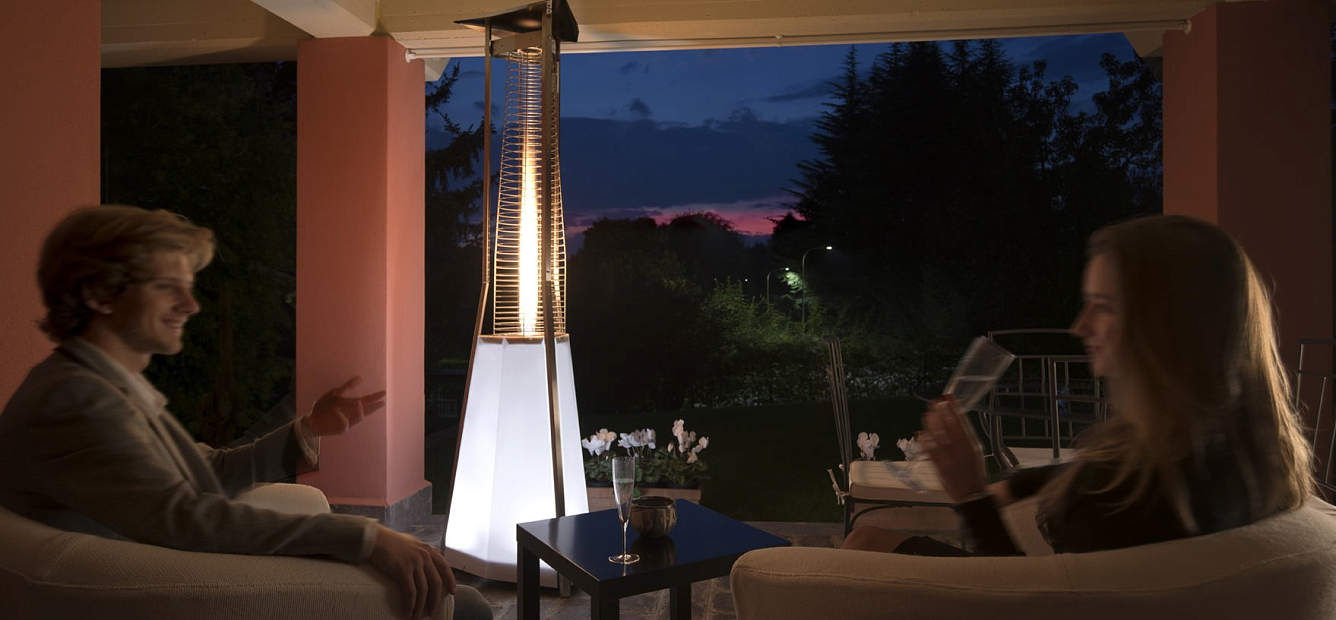 Уличный газовый обогреватель Siabs Kaliente LED с дистанционным управлением 