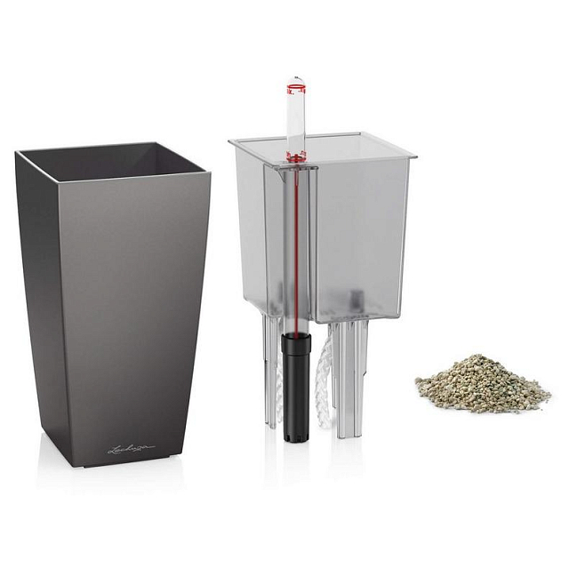 Кашпо с автополивом Lechuza Mini-Cubi Цвет: красный 