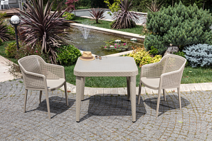 Стол Osaka с пластиковым верхом 90 х 90 Цвет Антрацит, садовая мебель