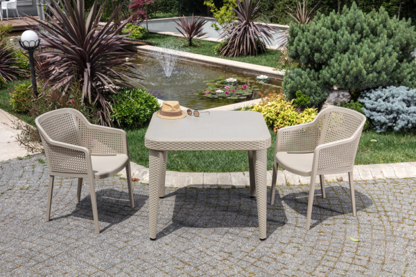 Стол Osaka с пластиковым верхом 90 х 90 Цвет Венге 