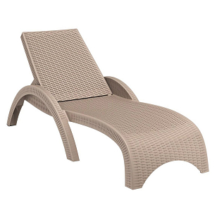 Шезлонг с матрасом GS 1009 (Fiji) Siesta Contract Цвет: бежевый, слоновая кость, садовая мебель