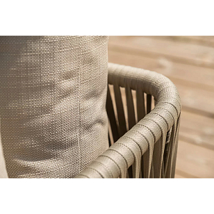 Лаунж-зона 4SIS Форли 4-местная, каркас светло-серый, роуп серо-коричневый, садовая мебель