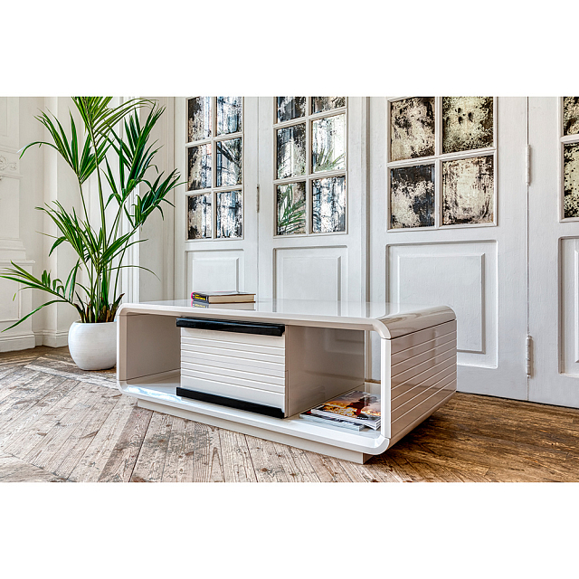 Столик-тумба журнальный Paoli Velvet Цвет: серый беж