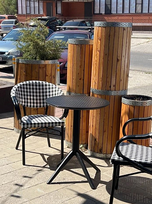 Стол Siesta Contract Sky Ø60 Цвет: черный, садовая мебель