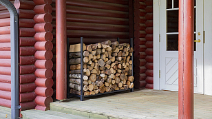 Дровница металлическая с чехлом для сада и загородного дома Дровница металлическая с чехлом, уличное оборудование