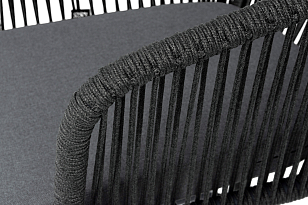 Стул барный 4SIS Марсель, каркас темно-серый муар, роуп темно-серый, ткань темно-серая, садовая мебель