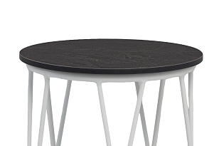 Стол журнальный 4SIS Перу, каркас белый муар, столешница "серый мрамор", садовая мебель