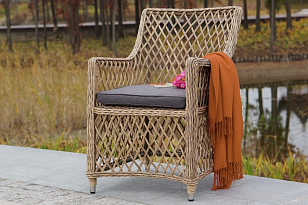 Кресло 4SIS Латте, цвет соломенный, садовая мебель