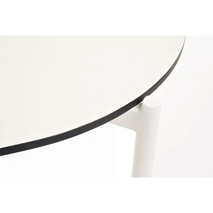 Журнальный стол 4SIS Диего 120х60, каркас белый муар, цвет молочный, садовая мебель