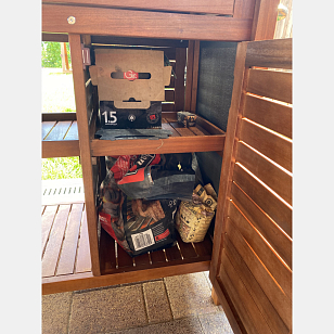 Столик для барбекю из акации Lite Kitchen natur, садовая мебель