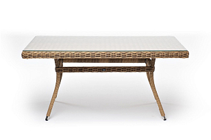 Обеденный стол 4SIS Латте 140 Цвет: соломенный для дачи Обеденный стол 4SIS Латте 140 Цвет: соломенный, садовая мебель