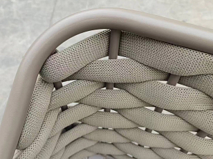 Кресло плетеное с подушками Tagliamento Torino Цвет: тортора, садовая мебель