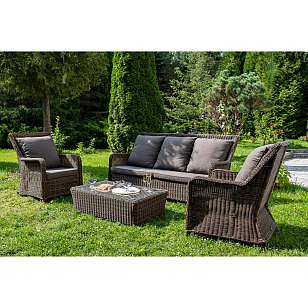 Лаунж зона 4SIS Гляссе, цвет коричневый, садовая мебель