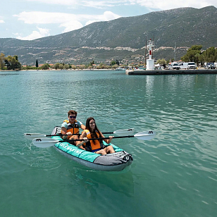 Каяк надувной двухместный с веслами Aqua Marina Laxo-320 10'6" S22 для серфинга Каяк надувной двухместный с веслами Aqua Marina Laxo-320 10'6" S22