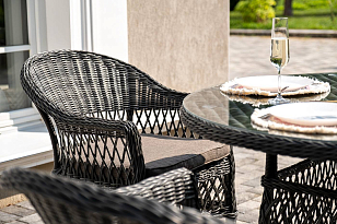 Обеденная группа 4SIS Дольче, цвет графит, садовая мебель