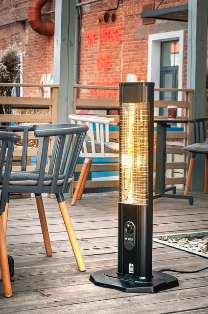 Уличный электрический обогреватель Luxeva VR black 2500 