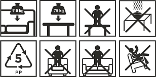 Лаунж зона Keter Corfu Relax set графит, садовая мебель