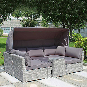 Комплект мебели из искусственного ротанга Lite Tenica Grey, садовая мебель