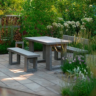 Комплект мебели из бетона Concretika для сада и загородного дома Комплект мебели из бетона Concretika, уличное оборудование
