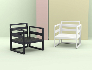 Кресло Siesta Contract Mykonos Цвет: белый, бежевый для дачи Кресло Siesta Contract Mykonos Цвет: белый, бежевый, садовая мебель