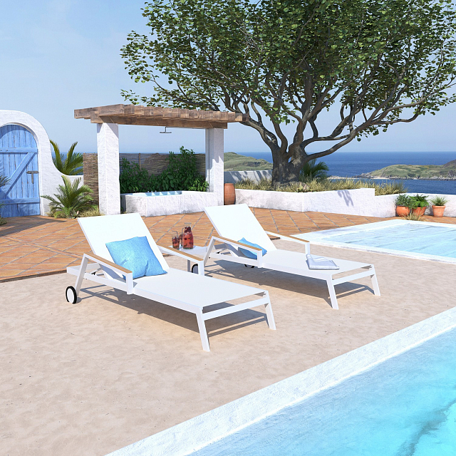 Шезлонг Ideal Patio Sponda Цвет: белый 