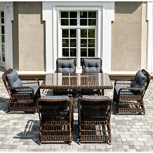 Обеденная группа 4SIS Цесена Цвет: коричневый, садовая мебель