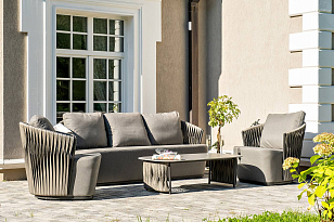 Лаунж зона 4SIS Флоренция Цвет: графит для дачи Лаунж зона 4SIS Флоренция Цвет: графит, садовая мебель