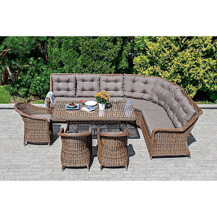 Обеденная группа 4SIS Базелла, цвет коричневый, садовая мебель