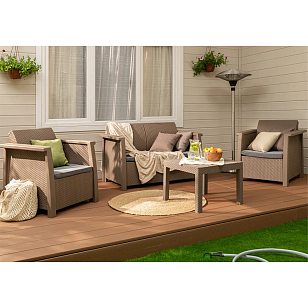 Комплект мебели Keter Toledo set капучино для дачи Комплект мебели Keter Toledo set капучино, садовая мебель