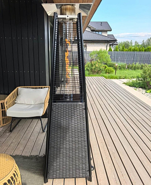 Уличный газовый обогреватель WWT 13I Rotang Black Mini, уличное оборудование