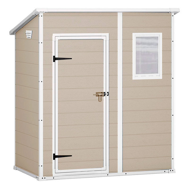 Пластиковый сарай Keter Manor Pent 6x4 бежевый 