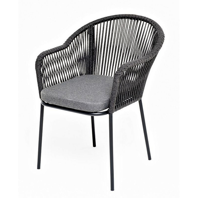 Стул 4SIS Лион из роупа Цвет: темно-серый (RAL7024) шагрень, темно-серый 