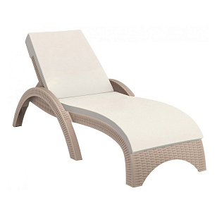 Шезлонг с матрасом GS 1009 (Fiji) Siesta Contract Цвет: бежевый, слоновая кость, садовая мебель