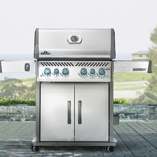 гриль газовый napoleon rogue pro-s 525 стальной (с ик горелкой 3/3)