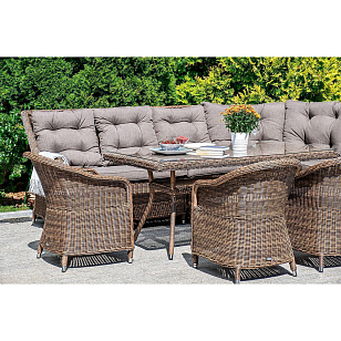 Обеденная группа 4SIS Базелла, цвет коричневый, садовая мебель