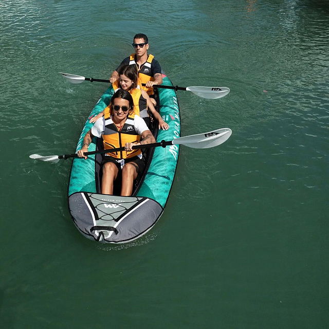 Каяк надувной трехместный с веслами Aqua Marina Laxo-380 12'6" S22 для серфинга