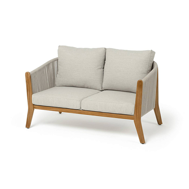 Диван 4SIS Сидней 2-местный, каркас бежевый, роуп бежевый, ткань бежевая 