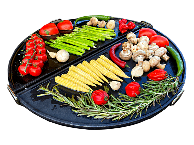 Плоская чугунная сковорода Diamond Egg