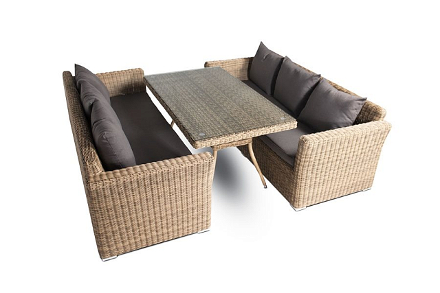 Обеденная группа 4SIS Мокко Дабл, цвет соломенный 