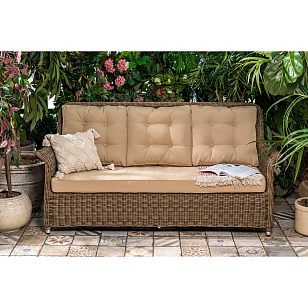 Диван плетеный трехместный Joygarden Opal, садовая мебель