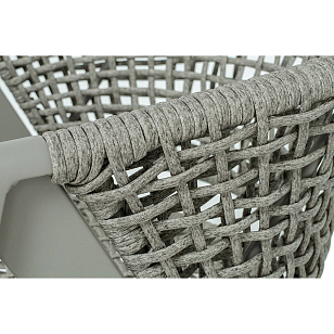 Стул 4SIS Амстердам, каркас под дерево, роуп серый, ткань серая, садовая мебель