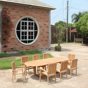 Обеденная группа из тика Lite Taormina, садовая мебель