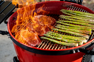 угольный гриль kamado joe kettle joe